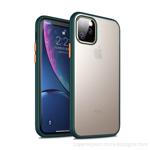 Transparent Hard PC Back Cover With Soft TPU Frame Phone Cases for iPhone 11